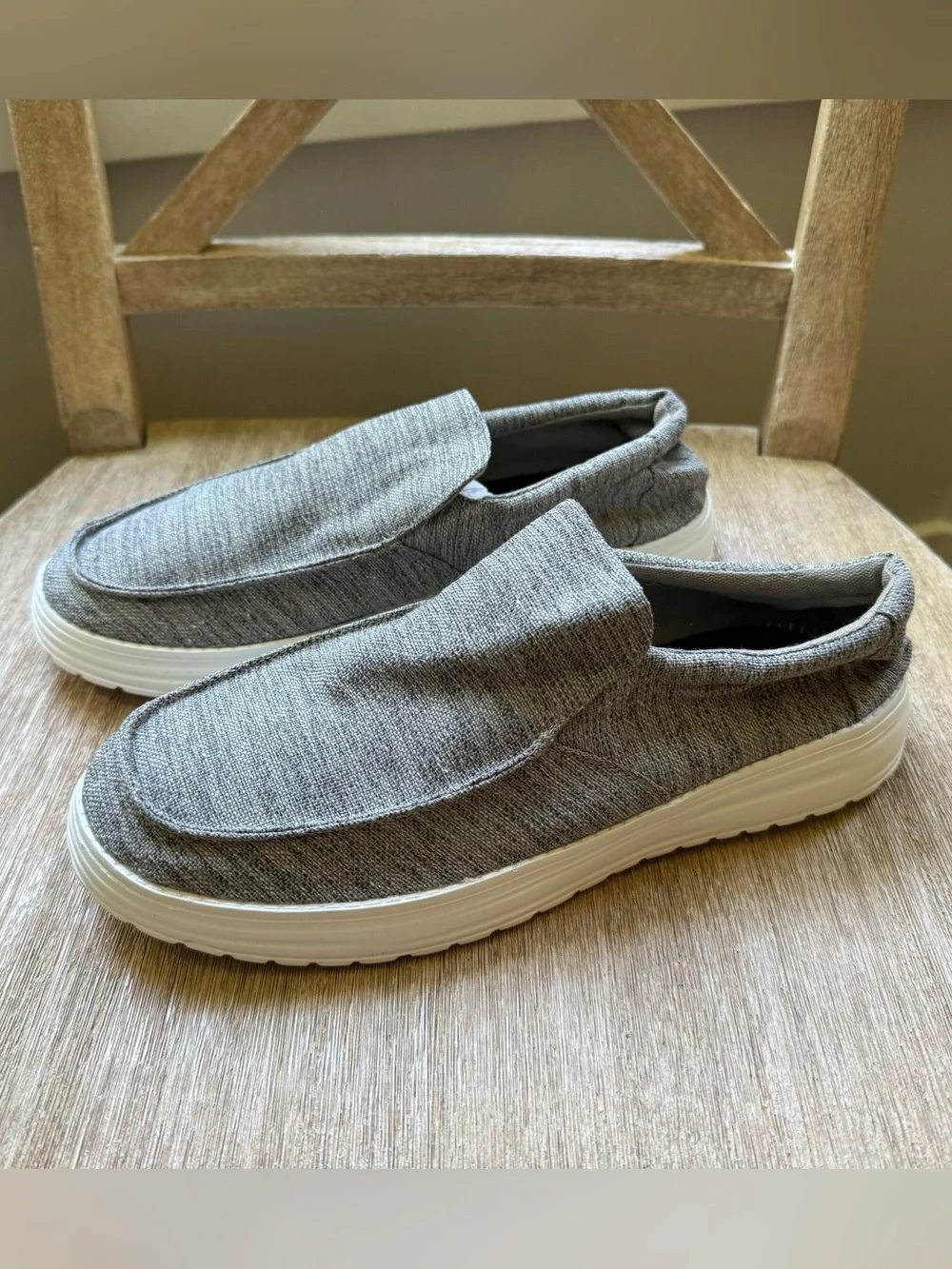 Betrue Lightweight Mens Boat Shoes Slip On Loafers Canvas Shoes sz 42 (US 9)